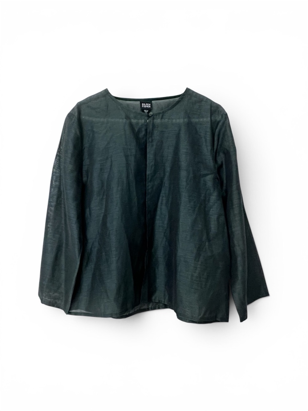 Eileen Fisher Lightweight Long Sleeve Linen Open Jacket Women’s Size Small